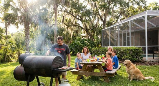 Tampa Family Backyard Grilling